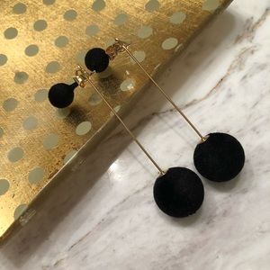 Velvet Ball Drop Earrings